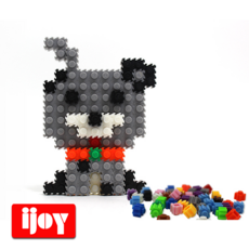 이지 툭툭블럭 강아지 만들기 애완동물 교구 블록 미니블럭, 단일 수량, 1개