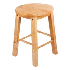 고무나무 원목 원형 스툴 홈바 의자 소형 45cm diy 조립식 인테리어 가구 아일랜드식탁