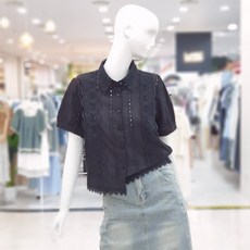 ab.f.z 큐티 레이스 펀칭 반팔 블라우스 FSPNZ3B38H