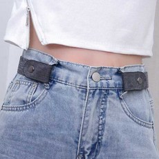 바지 줄이기 벨트 똑딱이 단추 수선 허리 청바지 조절 고리 고무줄, 차콜, 1개