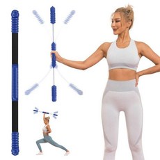 요가 필라테스 스포츠를 위한 피트니스 바 탄성 고주파 진동 훈련 지방 버링 운동 팔을 파워 트위스터 홈 헬스장의 복근 근력, 블루