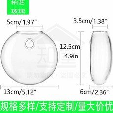 全店折扣 掛壁水培花瓶牆上綠蘿水培玻璃花瓶掛牆花瓶裝飾品懸掛式水培花瓶, 扁餅