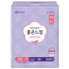 좋은느낌 오리지널 생리대 날개형, 중형, 36개입, 10개