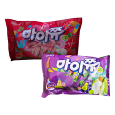 크라운 마이쮸 딸기 + 핑크리치 720g 포도 + 사과 720g, 2개