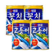 샘표 고등어 400g x 2p + 꽁치 400g x 2p, 1세트