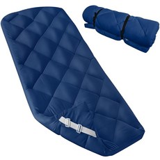 캠프/RV 벙커/좁은 트윈 침대용 캠핑용 침대 매트리스 패드(두께 개선) 퀼팅 패드 수면 토퍼 30인치 X 75인치, Navy