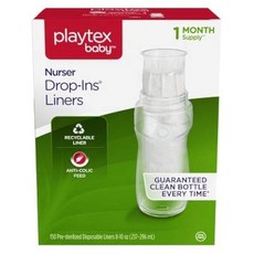 Playtex 55291217 226.8g(8온스) 수유 드롭인 아기 젖병 일회용 라이너 - 150개
