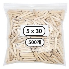 엘피우드 목다보 목심 나무못 목공용, 500개, 5mmx30mm