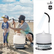 전동 캠핑샤워기 올인원 접이식 초간단 간편 자동 온수가능 야외 간이 이동식 무선 휴대용 샤워기 10L 대용량, 접이식 캠핑샤워기(10L), 1개