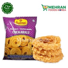 Haldirams Chekaralu South Indian Rice and Gram Flour Snack 할디람 체카라루 남인도식 쌀가루 병아리콩 스낵, 150g, 1개