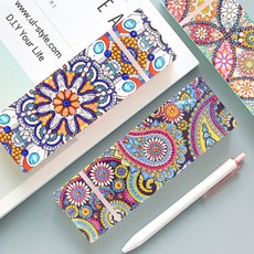 유엘스타일 DIY 보석십자수 필통 소품 액세서리보관함, 17들꽃, 1개