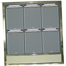 알루미늄 게시판 덮개형 벽걸이 사무실 공지 사항 게시판 알림판 야외 실외, 아이보리