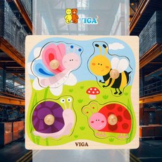 야채 꼭지퍼즐 그림맞추기 원목장난감 도형놀이 모양맞추기 학습교구 오감발달