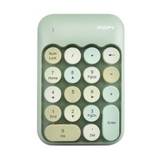 MOFII 無線數字鍵盤 圓形鍵帽 藍牙連接 輕巧便攜 粉色系, 綠, x910, 青軸