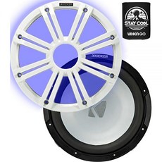 키커 서브우퍼 및 그릴 세트 2개 상품 12인치 마린 4옴 LED 화이트 45KM124+45KMG12W