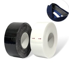 저스트겟 오염 방지 캡가드 테이프 2.5cm 8m 블랙 화이트 세트, 1개