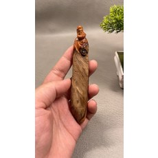 北太行崖柏 悟道達摩 木製擺件, 如圖所示, 1個
