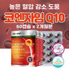 고함량 코큐텐 높은 혈압 고혈압 감소 낮추는 도움 약2개월 영양제 혈액순환 혈관 케어 에 좋은 코엔자임 Q10 청소 큐텐 항산화 증상 남자 여자 여성 40대 50대 60대 갱년기, 60정, 1박스
