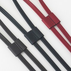 퀼팅맘 천연 가죽 가방 부자재 스토퍼 끈 조임끈 조리개끈 리폼 (버킷백 퀼트 손뜨개), [블랙/솔리드], 1개