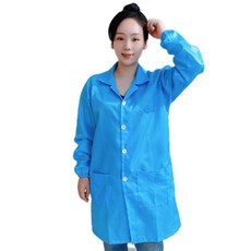 防靜電服, 1個, 爆爆款 藍色 翻領大褂,XXL