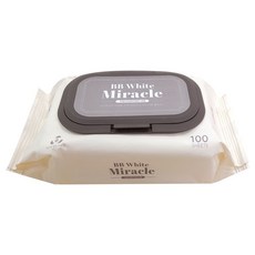 아기물티슈 비비 화이트 미라클 물티슈(100매입) 낱개 1개 대용량 캡형 han+8620lK