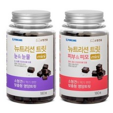 포켄스 강아지 뉴트리션 트릿 미니 영양제 2종 세트, 눈물개선/눈건강+피부/피모, 1세트