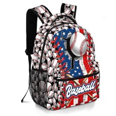 Moduyok 남아 및 남아용 학교 백팩 어린이 청소년 초등학교 중학생 책가방 만 6-18세 아이스하키 원사이즈 456690, 야구