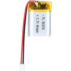 AKZYTUE 리튬 폴리머 배터리 3.7V 600mAh 503040 리포 충전식 팩 블루투스 스피커 및 무선 장치용 와이어 JST 커넥터 포함, 802030 400mAh