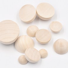 반원 반구 나무구슬/12mm(30개)~50mm(1개), 반쪽알30mm(4알), 반쪽알30mm(4알)