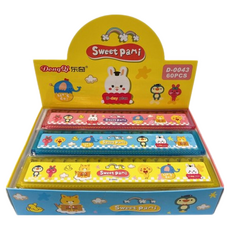 DongQi 東奇 15cm直尺 D-0043 可愛動物卡通尺 塑膠尺 學生文具獎品, 隨機混色, 1個