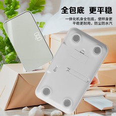 鏡面藍牙體脂秤迷你電子稱家用健康測脂人體秤成人體重秤, 1個, 25*14, 電池款-鏡面秤