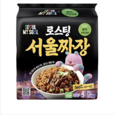 풀무원 자연 건면 로스팅 서울짜장 396g, 2팩