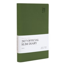 인디고 2027 오피셜 슬림 먼슬리 업무용 다이어리, 1개, 그린무스