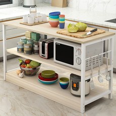 시스슈 수납 진열장 선반 대형 주방 보조 테이블 다용도 거실 정리대 수납장 800/1200, 1단, 흰색