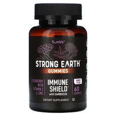 YumVs Strong Earth Gummies Shield with Sambucus Berry 60 Gummies, 1개