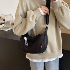 SoBuy 여성 반달형 패션 스트랩 나일론 크로스백