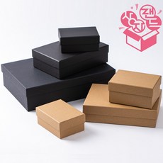완제품 고급 선물상자 포장용 싸바리박스 블랙 상자 크라프트박스 2가지색상 택1 다양한 사이즈, 1호 14x10x6, 1개, 완제품 크라프트상자
