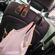 2P 차량용 뒷자석 헤드레스트 거치대, 블랙, 1개