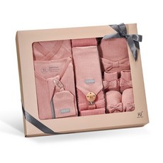 @企鵝寶貝@ 酷咕鴨 KUKU PLUS 竹纖羅紋成長懶人包巾禮盒，16件組嬰兒彌月禮盒，代寫賀卡服務