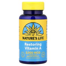 Nature's Life 비타민A 3000mcg(10000IU) 캡슐 100정 NLI-00101, 1개