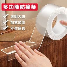 shiada新安代 多功能透明防撞條, 1個, 透明膠布式防撞條1mm厚*3cm寬*5米