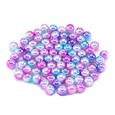 보석 제작용 ABS 모조 진주 비즈 원형 플라스틱 아크릴 스페이서 드릴 홀 50-400 개 3 4 6 8 10 12mm, 04 3mm 400pcs, 07 blue purple