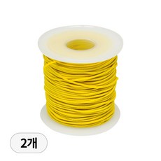 디어플레이스 탄성 고무줄 팔찌 염주 만들기, 2개, 16 레몬옐로우 45m_1.2mm