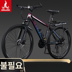 산악자전거 성인용 청소년용 오프로드 변속기 24인치 자전거, 26inch, 24단, 스틸 스포크 오로라