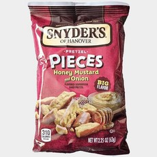 스나이더스 오브 하노버 허니 머스타드 앤 어니언 프레첼, 6개, 63g