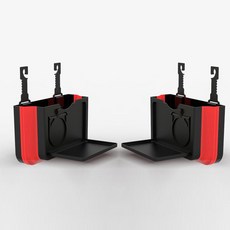 하나 더 차량용 헤드레스트 뒷좌석 멀티 수납함 폴딩 선반 컵홀더 거치대, 블랙+블랙, 1개