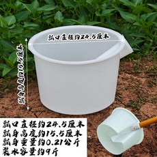 農用塑料水瓢 長柄舀水勺, 1個, 新款加厚 白色7寸裝4.5公斤 不帶木柄