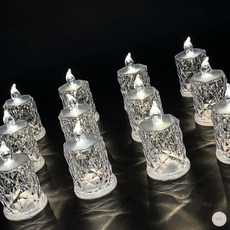 LED 크리스탈 촛불 조명 캔들 세트 12P