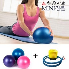 홈트 홈트레이닝 미니짐볼 펌프 세트 다이어트 운동 스트레칭 재활운동, 핑크