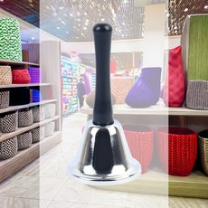 클래식 핸드벨 구세군 식당용 교회용품 차임벨 탁상 호출, 은색 - 75mm